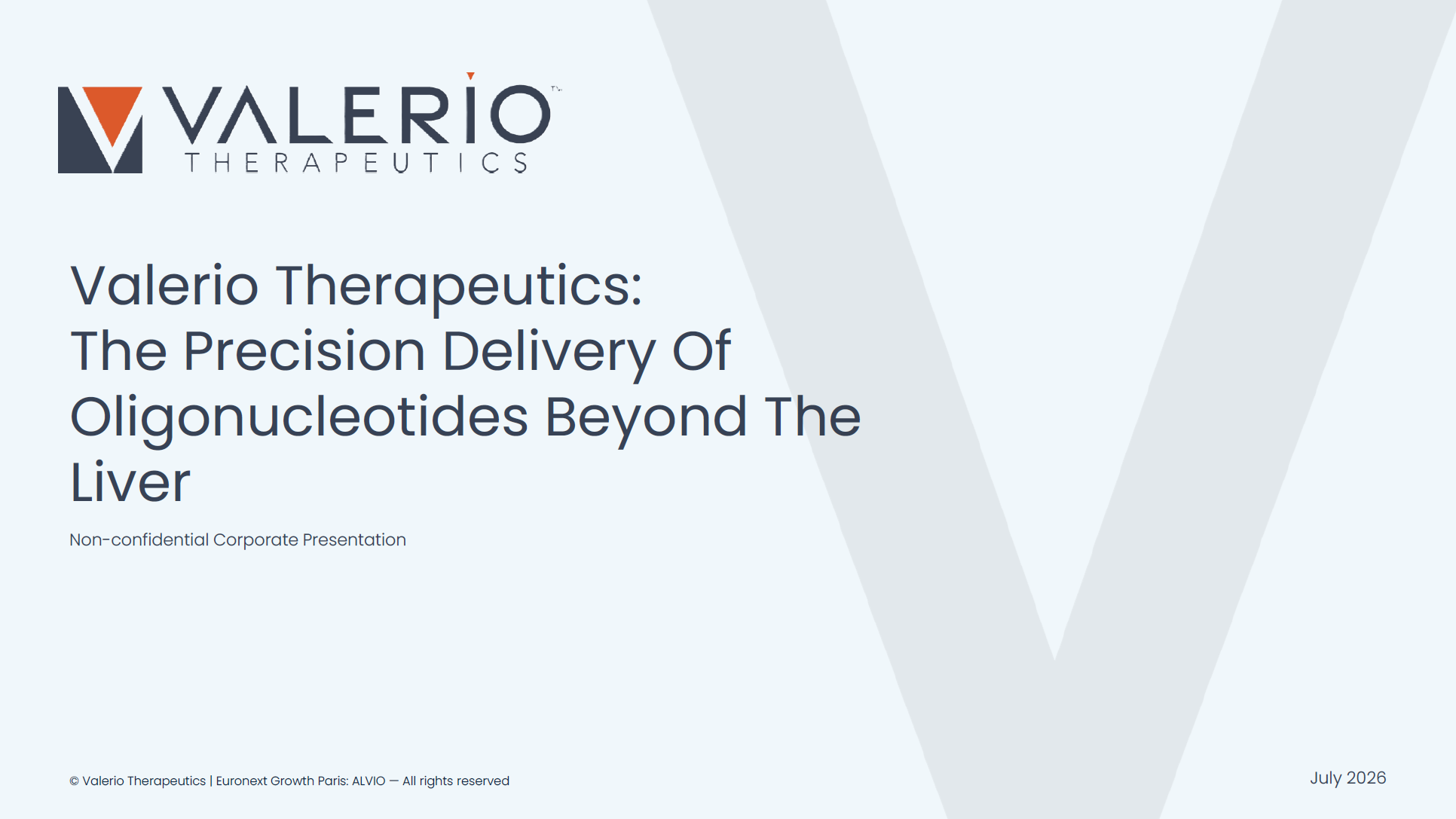 valerio-corporate-presentation-2026-cover